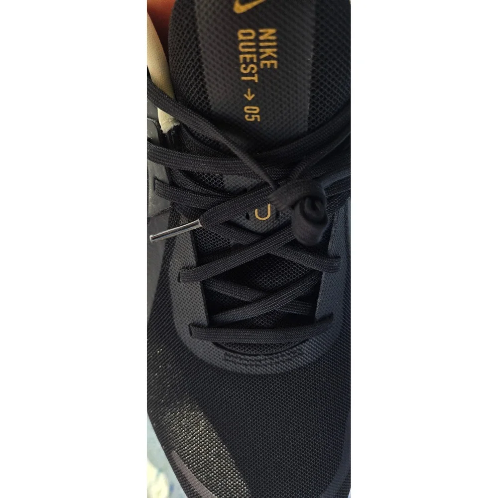 Nike Quest 5 Men Running Shoes Black Gold Size 14‎ DD0204 301